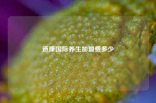 道康国际养生加盟费多少