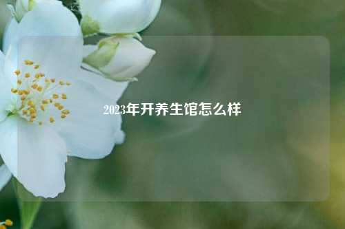 2023年开养生馆怎么样