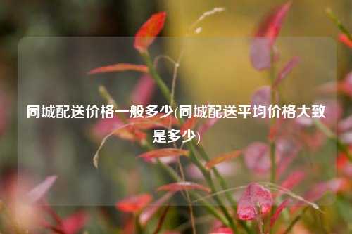 同城配送价格一般多少(同城配送平均价格大致是多少)