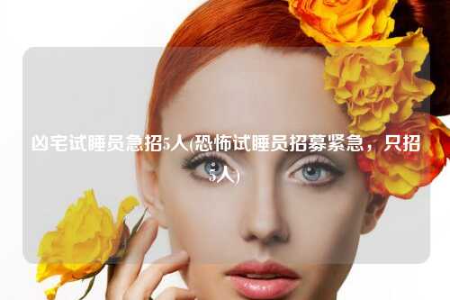 凶宅试睡员急招5人(恐怖试睡员招募紧急，只招5人)